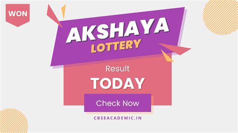 akshaya lottery result.